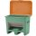 10577 - CEMO 200l Streugutbehälter - mit Entnahmeöffnung u. Staplertaschen - grün/orange