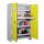 10631 - CEMO Sicherheitsschrank 12/20-FWF90 - unterfahrbar - 4 Vollauszüge - gelbe Tür