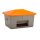 10834 - CEMO 550l GFK Streugutbehälter - mit Entnahmeöffnung - grau/orange
