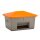 10897 - CEMO 550l Streugutbehälter - grau/orange - mit Entnahmeöffnung - Vandalismusdeckel