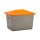 10898 - CEMO 700l Streugutbehälter - grau/orange - ohne Entnahmeöffnung - Vandalismusdeckel