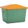 10902 - CEMO 700l Streugutbehälter - grün/orange - ohne Entnahmeöffnung - Vandalismusdeckel