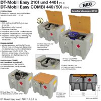 CEMO 440/50l DT-Mobil Easy COMBI - 12V Elektropumpe Diesel - 40l/min - 12 V Elektropumpe CENTRI SP30 für AdBlue - 30 l/min - Automatik-Zapfpistole