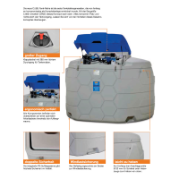 11029 - CEMO 5000l CUBE-Tank für AdBlue® - 230V - 35l/min - Outdoor - 8 m Schlauchaufroller DN 19