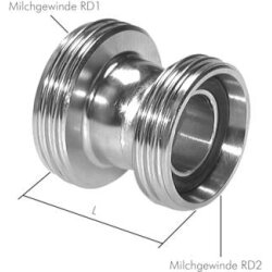 Reduziernippel - RD110 auf RD95 - Edelstahl