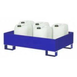 CEMO Auffangwanne für 1 x 200 Liter Fässer und Kleingebinde - 205 Liter - SO1 - bis 400 kg belastbar - lackiert