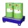 CEMO Auffangwanne für 2 x 200 Liter Fässer - 210 Liter - SW2 - bis 1000 kg belastbar - lackiert oder verzinkt - mit verzinktem Gitterrost