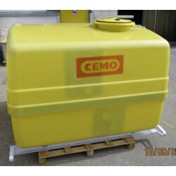 CEMO 4000l GFK-Fass - Einfülldom ø 420 mm - kofferförmig - Stahlauflagekufen - versch. Schwallwände
