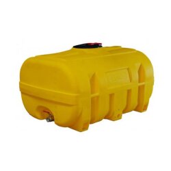 CEMO 600l PE-Transportfass - 2" IG - für Wasser - kofferförmig - gelb - ohne/mit Schwallwand