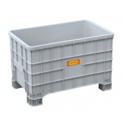 CEMO PE-Logistikbox - stapelbar - grau - mit 4 Füßen