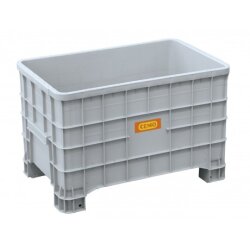 CEMO PE-Logistikbox - stapelbar - grau - verschiedene Ausführungen