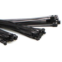 Kabelbinder  - 200 mm lang - 5 mm breit - 100er Pack - schwarz