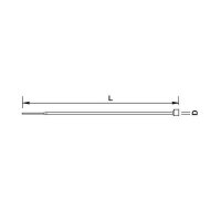 Kabelbinder  - 200 mm lang - 5 mm breit - 100er Pack - schwarz