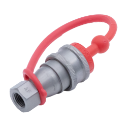 Kupplungsmuffe - 1/4" BSP IG - max. 340 bar - 57 mm - Stahl - Kunststoffkappe
