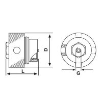 Kupplungstecker - M10 x 1 Gewinde - &Oslash; 55 mm - f&uuml;r Muffe mit R&uuml;cklaufanschluss