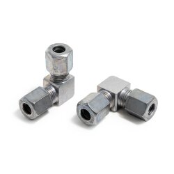 Winkelverschraubung / Verbinder 90° - Für Rohr Ø 6 mm - Stahl - Bauform: LL