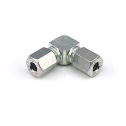 Winkelverschraubung / Verbinder 90° - Für Rohr Ø 8 mm - Stahl - Bauform: L