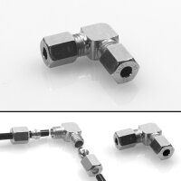 Winkelverschraubung / Verbinder 90° - Für Rohr Ø 8 mm - Stahl - Bauform: L