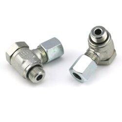 Schwenkverschraubung - 1/8" BSP (d1) - Für Rohr Ø 4 mm (d) - Stahl verzinkt - Bauform: LL