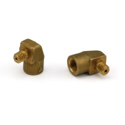 Kniestück - M8x1 keg auf M8x1 - für Rohr Ø 4 mm - Messing