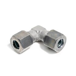Winkelverschraubung / Verbinder 90° - Für Rohr Ø 10 mm - Stahl - Bauform: L