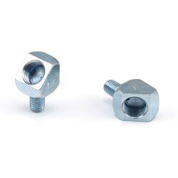Winkelstück 45° - M10x1 IG auf M10x1 keg AG - 23 mm (L) - Edelstahl V4A 1.4401