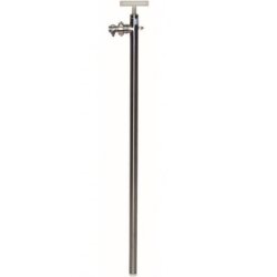 Handpumpe - Atex - Edelstahl - Lösungsmittel - 1000 mm - 0,3-0,6 l/Hub - Schlauchanschluss 3/4" -  2 m Schlauch