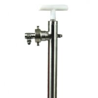 Handpumpe - Atex - Edelstahl - Lösungsmittel - 1000 mm - 0,3-0,6 l/Hub - Schlauchanschluss 3/4" -  2 m Schlauch