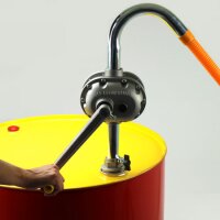 Handkurbelpumpe  - Alu - verzinkter Stahl - Motoröl - Diesel - NBR Dichtungen - 1 l/ Umdrehung