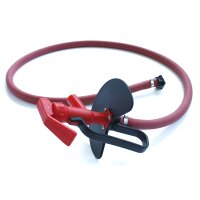 Transferschlauch - mit Zapfhahn - 1,5 m - rot - alkalische Medien
