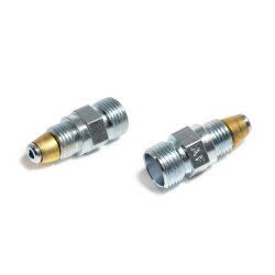 Rückschlagventil gerade - M10x1 AG auf M12x1 AG - für Rohr Ø 8 mm - 35,5 mm - Stahl - mit Messing Klemmring - Bauform: LL