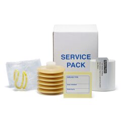 10x 60 ml Service Pack für Pulsarlube M, Mi, MS, EX/EXPL und BT gefüllt mit NLGI 2 Lebensmittelfett H1 - NSF H1-gerecht, Synthetisch, Speziell für Lebensmittel-/Pharmaindustrie, Gute Förderbarkeit
