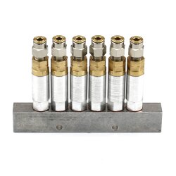 Einleitungsverteiler ZEM 326 - Steck - 0,10 cm pro Hub - Eingang IG M10x1 - Ausgang Ø 4 mm