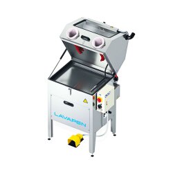 Manuelles Teilewaschgerät LP4 x  - Edelstahl - 230V - 80 bar - 90 Liter Tank - max. +60°C - 70 kg Tragfähigkeit - Reinigungskapazität: 120 x 80 x 45 cm