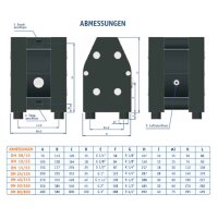PE  ATEX Druckluft Doppelmembranpumpe - 10 l/min - NW...