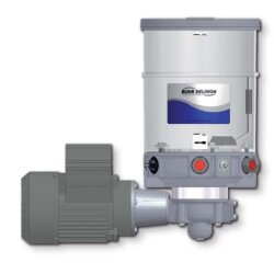 ALM06A00AC11 - Pumpe Autolub-M - max. 250 bar - 8 L Behälter - 1 x 0,15 ccm Pumpenelement - Antriebslage rechts - Füllstandschalter - ohne Motor