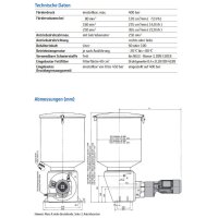 Delimon Zweileitungspumpe BSB01A01OB03 - 1 Auslass - 230/400V - 100 Liter - F&uuml;llstandsschalter und Manometer