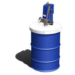 EBP24A1Y - Elektrische Fasspumpe - 24 VDC - max. 300 bar - für 185 kg Fässer - Druckbegrenzungsventil - Folgeplatte