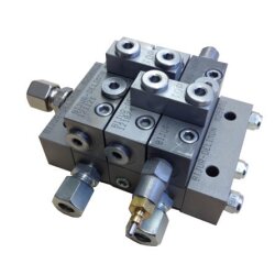 Delimon Verteiler M2503A00C002B4A4A00 - 3 Segmente - 5 Auslässe