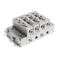 Delimon Verteiler M2504A00D001C1B1C1B00 - 4 Segmente - 4 Auslässe