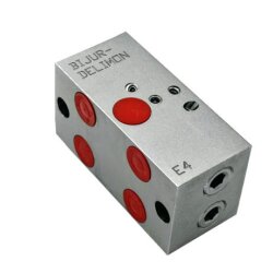 PE403A0300 - Verteiler E4 - 3 Auslässe - max. 160 bar - 0,4 ccm/Hub - mit Bewegungsanzeiger und elektrischer Überwachung