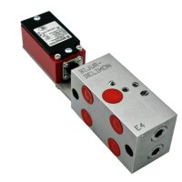 PE403A0300 - Verteiler E4 - 3 Ausl&auml;sse - max. 160 bar - 0,4 ccm/Hub - mit Bewegungsanzeiger und elektrischer &Uuml;berwachung