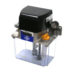 Delimon Einleitungspumpe Surefire II - für Öl - mit Steuerung - 200/230VAC - max. 31 bar - 3 l Behälter - Befüllanschluss mit Filter