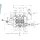 Delimon Progressivverteiler ZPA03A0111I13 - 3 Segmente - 2x Halterung mit Langloch + Verschraubungskit Messing