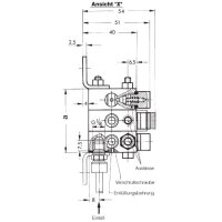 Delimon Progressivverteiler ZPA03A04IFA04 - 3 Segmente - 6 Auslässe