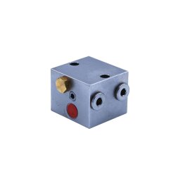 Delimon Zweileitungsverteiler ZVB02A152000 - 2 Auslässe - Stahl - Dosierung: 1,5 cm³ - Ohne Zubehör - Mit Dosierschraube 1/1