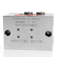 Delimon Zweileitungsverteiler ZVB04A152100 - 4 Auslässe - Stahl - Dosierung: 1,5 cm³ - Ohne Zubehör - Mit Dosierschraube 1/1