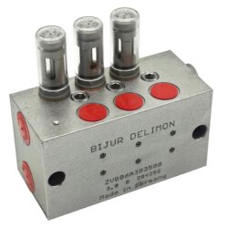 Delimon Zweileitungsverteiler ZVB05A052200 - 5 Auslässe - Stahl - Dosierung: 0,5 cm³ - Ohne Zubehör - Mit Dosierschraube 1/1