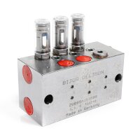 Delimon Zweileitungsverteiler ZVB05A153500 - 5 Auslässe - Stahl - Dosierung: 1,5 cm³ - Ohne Zubehör - Mit Verstelleinrichtung mit Bewegungsanzeiger