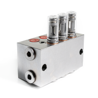 Delimon Zweileitungsverteiler ZVB06A303522 - 6 Auslässe - Stahl - Dosierung: 3,0 cm³ - Anschweißplatte nach SMS Standard - Mit Verstelleinrichtung mit Bewegungsanzeiger